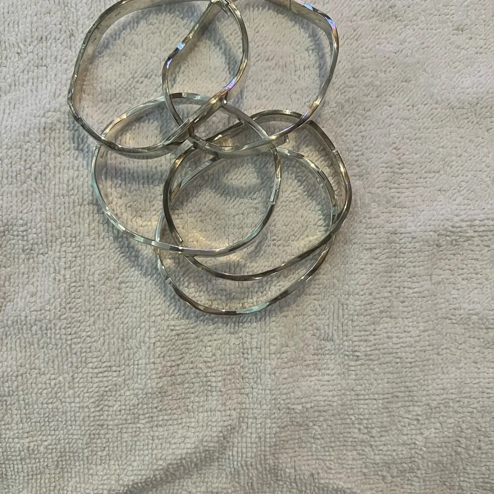 REDUCED*Silver 925 Bangles -5 Bracelets. New No scratches. Break away bangle - Picture 4 of 9